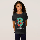 Elmo Alphabet | B BLAUWGROEN T-shirt (Voorkant volledig)
