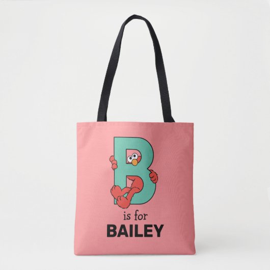 Elmo Alphabet | B BLAUWGROEN Tote Bag (Voorkant)
