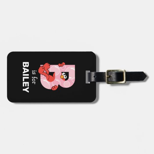 Elmo Alphabet | B Bubbles Bagagelabel (Voorkant horizontaal)