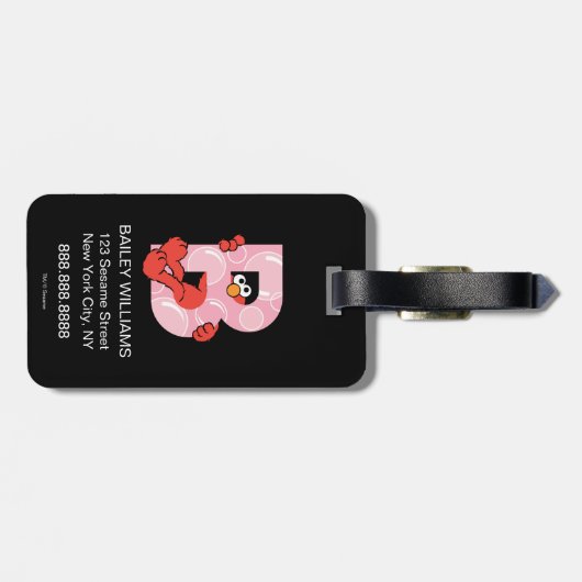 Elmo Alphabet | B Bubbles Bagagelabel (Achterkant horizontaal)