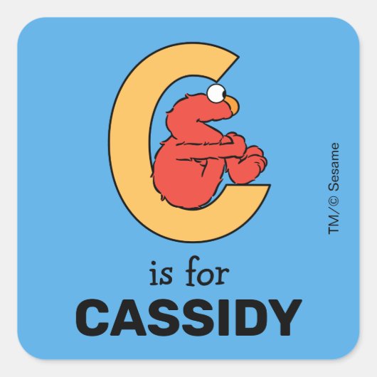 Elmo Alphabet | C SINAASAPPEL Vierkante Sticker (Voorkant)