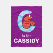 Elmo Alphabet | C Wolken Fleece Deken (Voorkant)