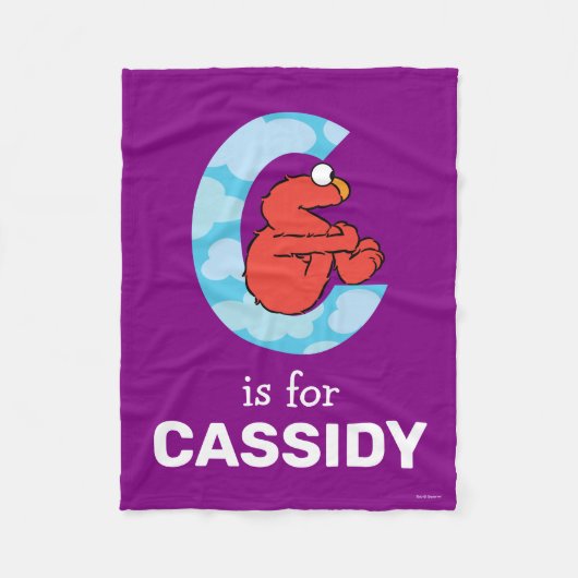 Elmo Alphabet | C Wolken Fleece Deken (Voorkant)