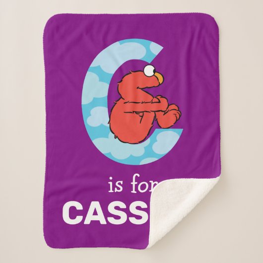 Elmo Alphabet | C Wolken Sherpa Deken (Voorkant)