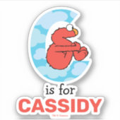 Elmo Alphabet | C Wolken Sticker (Voorkant)