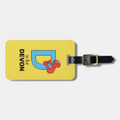 Elmo Alphabet | D Blauw Bagagelabel (Voorkant horizontaal)