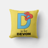 Elmo Alphabet | D Blauw Kussen (Voorkant)