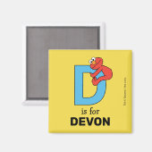 Elmo Alphabet | D Blauw Magneet (Voorkant / Achterkant)