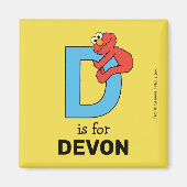 Elmo Alphabet | D Blauw Magneet (Voorkant)