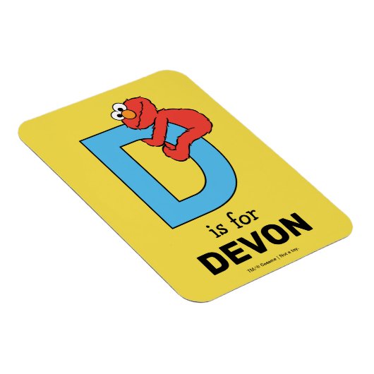 Elmo Alphabet | D Blauw Magneet (Rechterzijde)