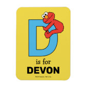 Elmo Alphabet | D Blauw Magneet (Verticaal)