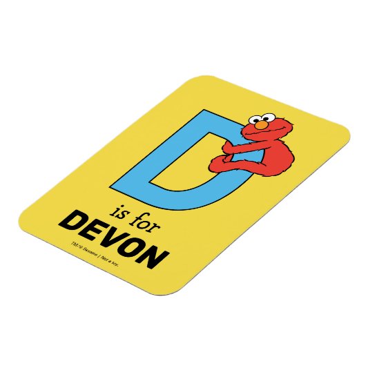 Elmo Alphabet | D Blauw Magneet (Linkerzijde)