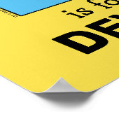 Elmo Alphabet | D Blauw Poster (Hoek)