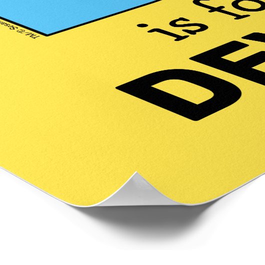 Elmo Alphabet | D Blauw Poster (Hoek)