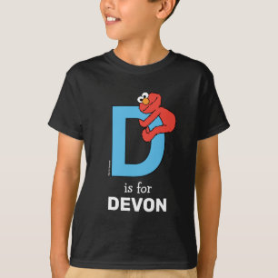 Elmo Alphabet D Blauw T-shirt