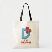 Elmo Alphabet | D Blauw Tote Bag (Voorkant)