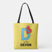 Elmo Alphabet | D Blauw Tote Bag (Achterkant)