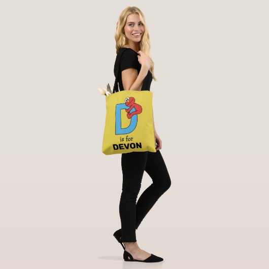 Elmo Alphabet | D Blauw Tote Bag (Op model)