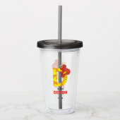 Elmo Alphabet | D Duck Acryl Drinkbeker (Voorkant)