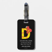 Elmo Alphabet | D Duck Bagagelabel (Achterkant verticaal)