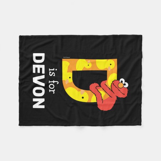 Elmo Alphabet | D Duck Fleece Deken (Voorkant (Horizontaal))