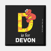 Elmo Alphabet | D Duck Magneet (Voorkant)