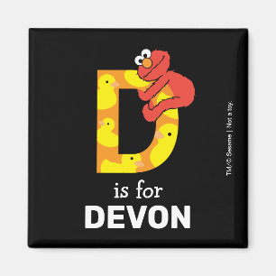 Elmo Alphabet   D Duck Magneet