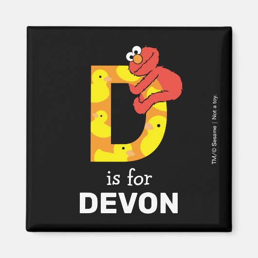 Elmo Alphabet | D Duck Magneet (Voorkant)