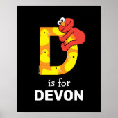 Elmo Alphabet | D Duck Poster (Voorkant)