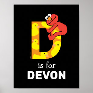 Elmo Alphabet   D Duck Poster