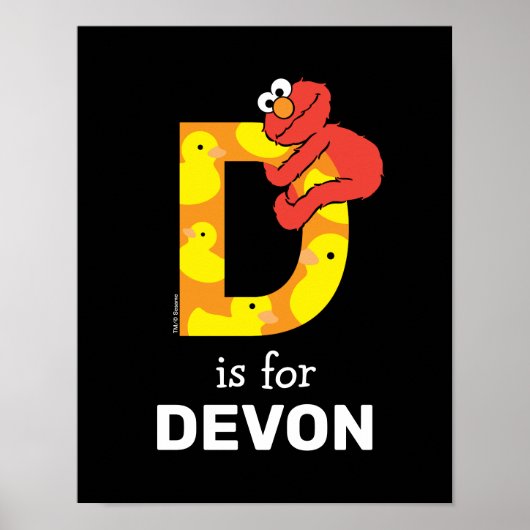 Elmo Alphabet | D Duck Poster (Voorkant)