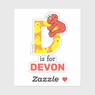 Elmo Alphabet   D Duck Sticker