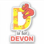Elmo Alphabet | D Duck Sticker (Voorkant)