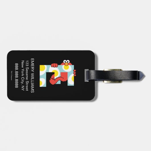 Elmo Alphabet | E Eieren Bagagelabel (Achterkant horizontaal)