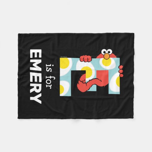 Elmo Alphabet | E Eieren Fleece Deken (Voorkant (Horizontaal))
