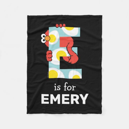 Elmo Alphabet | E Eieren Fleece Deken (Voorkant)