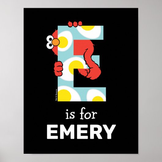 Elmo Alphabet | E Eieren Poster (Voorkant)