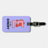 Elmo Alphabet | E Roze Bagagelabel (Voorkant horizontaal)