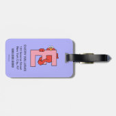 Elmo Alphabet | E Roze Bagagelabel (Achterkant horizontaal)