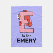 Elmo Alphabet | E Roze Fleece Deken (Voorkant)