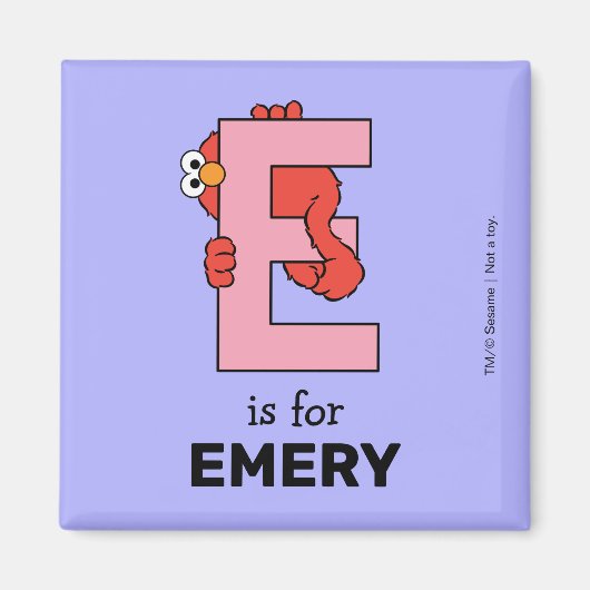 Elmo Alphabet | E Roze Magneet (Voorkant)