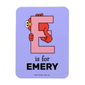 Elmo Alphabet | E Roze Magneet (Verticaal)