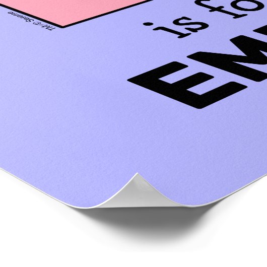 Elmo Alphabet | E Roze Poster (Hoek)