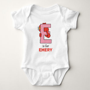 Elmo Alphabet   E Roze Romper