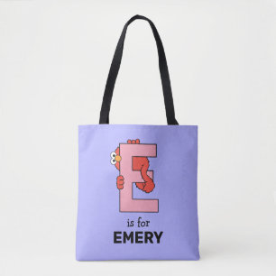 Elmo Alphabet   E Roze Tote Bag