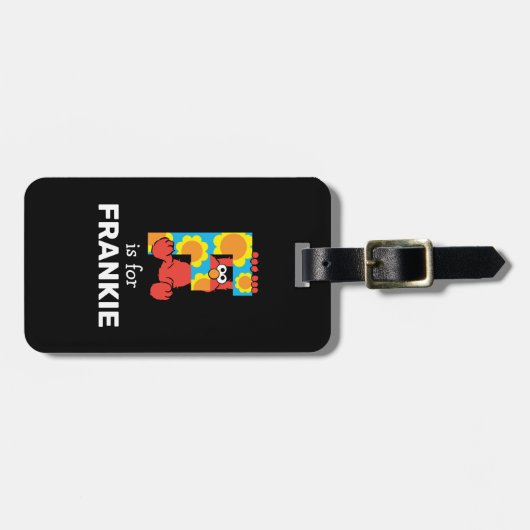 Elmo Alphabet | F Bloemen Bagagelabel (Voorkant horizontaal)