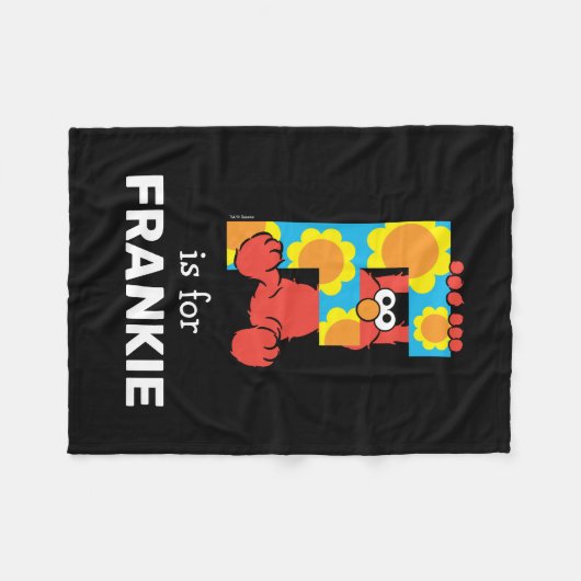 Elmo Alphabet | F Bloemen Fleece Deken (Voorkant (Horizontaal))