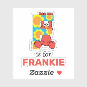 Elmo Alphabet   F Bloemen Sticker