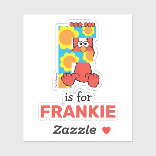 Elmo Alphabet | F Bloemen Sticker (Vel)