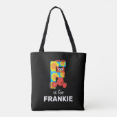 Elmo Alphabet | F Bloemen Tote Bag (Achterkant)